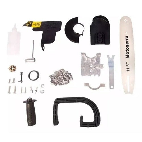 Kit Adaptador De Serra Elétrica Motosserra Moto Serra para Esmerilhadeira Lixadeira Importway