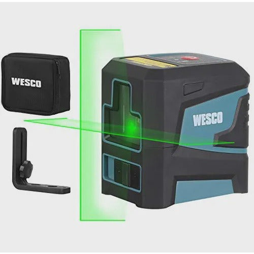 Nivel A laser wesco verde 15MTS 2 linhas c/bolsa E suporte