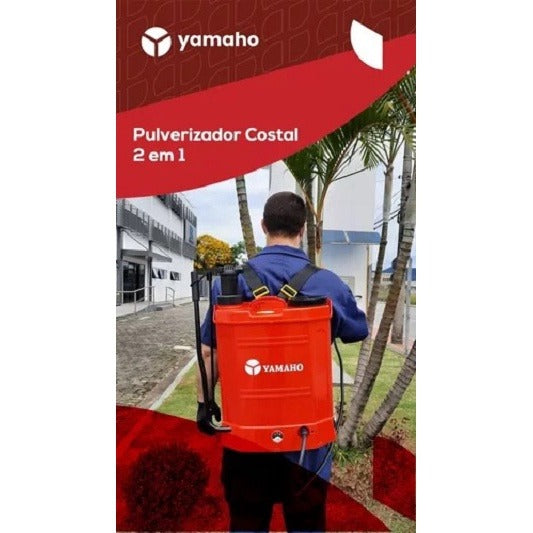 Pulverizador Elétrico Costal 2 Em 1 Manual 20 Litros Yamaho Vermelho